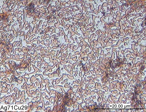 Microstructure of the same silver-copper binary alloy after five hours at 700 degrees Celsius