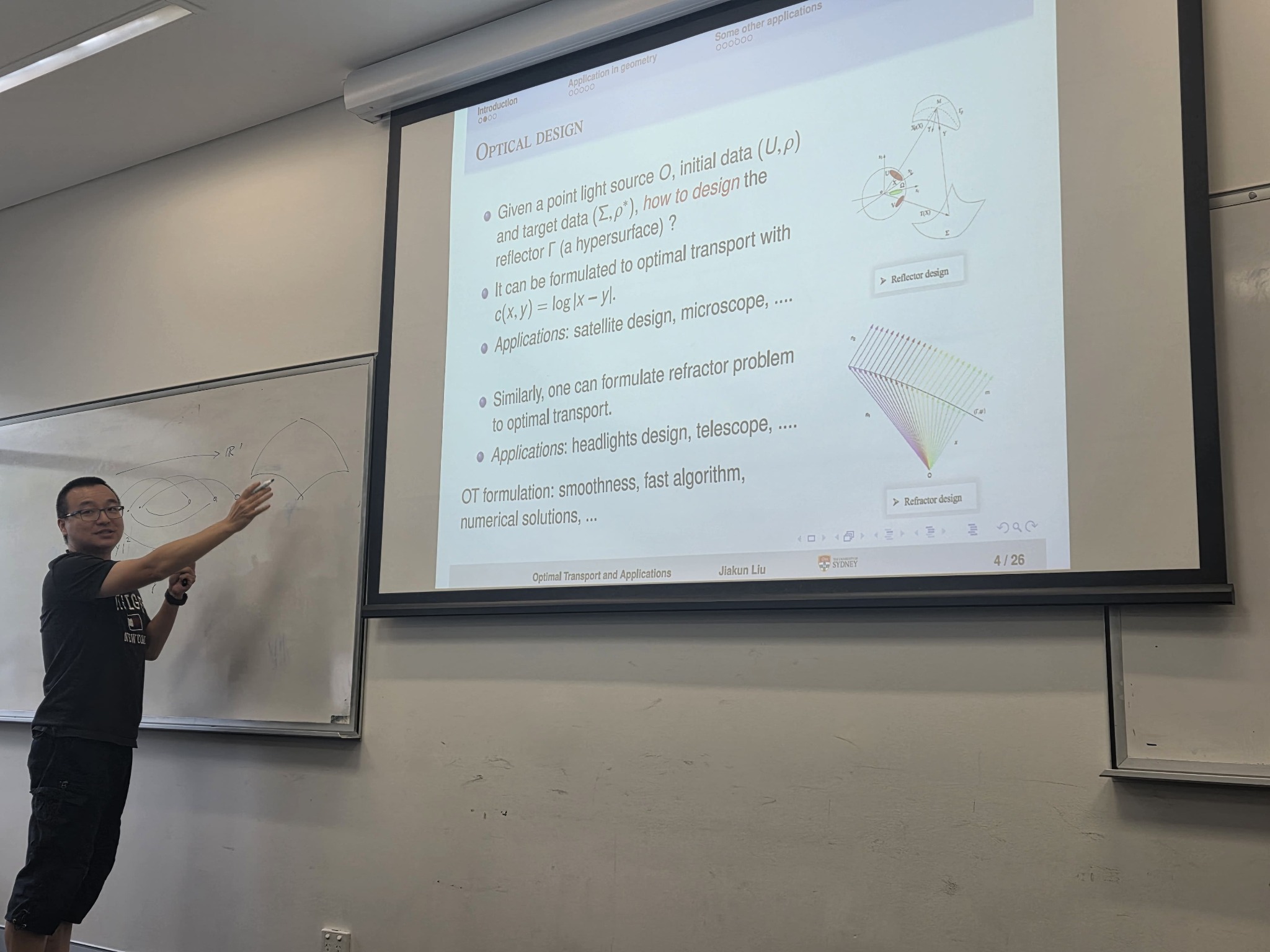 Jiakun Liu speaking at the workshop